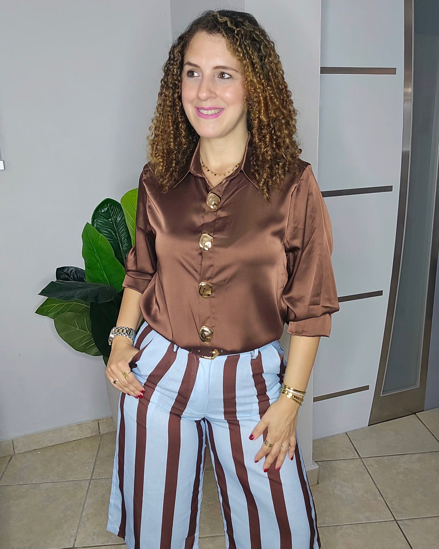 Celine Satin Blouse