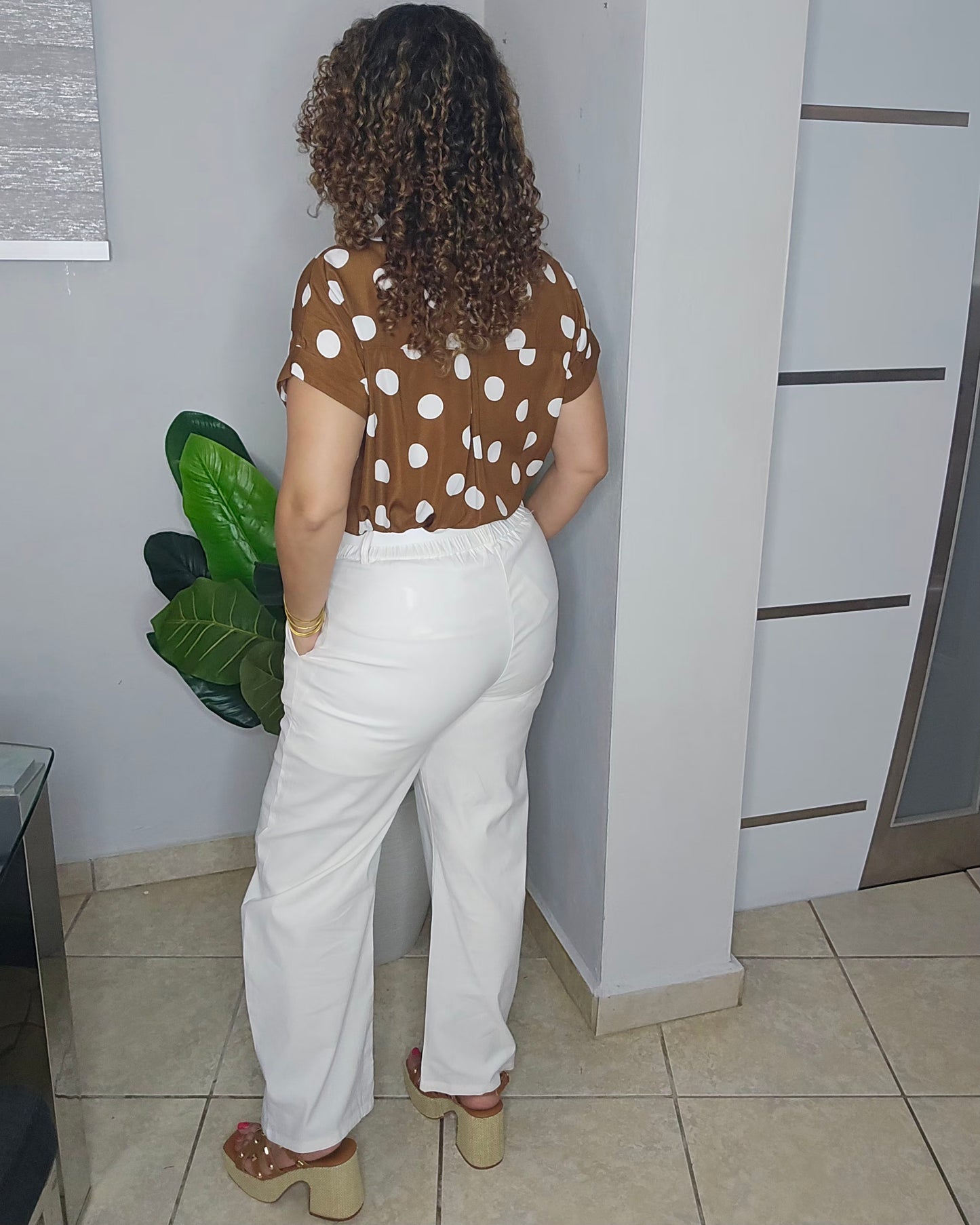 Pearl Belted Barrel Pants