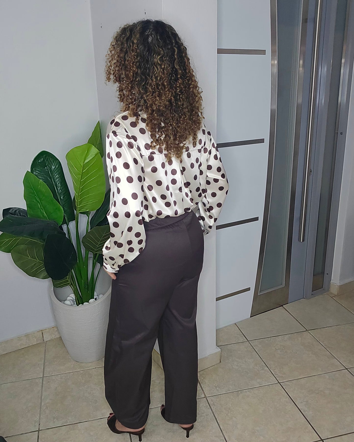 Chloe Brown Wrap Pant