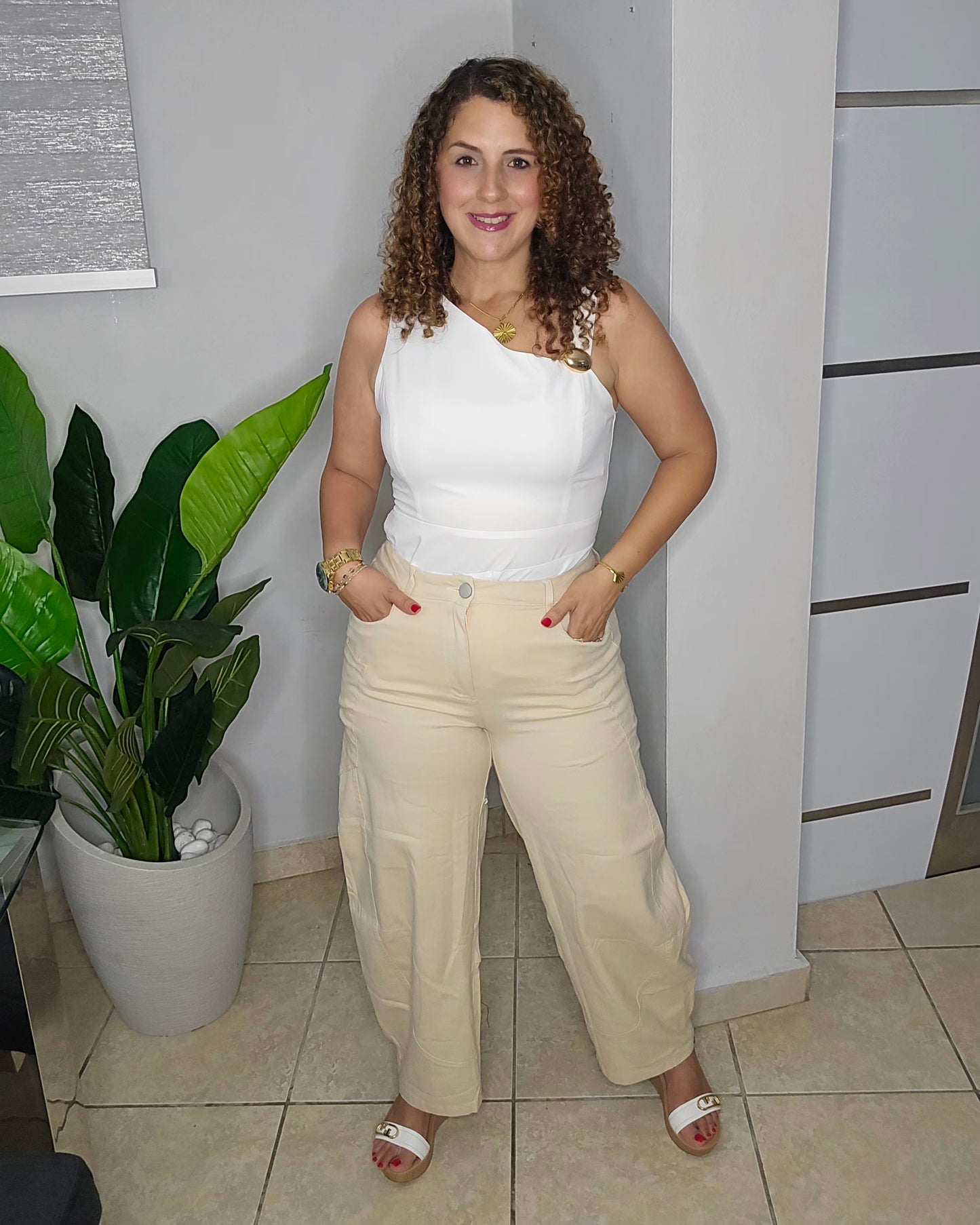 Siena Cream Barrel Pants