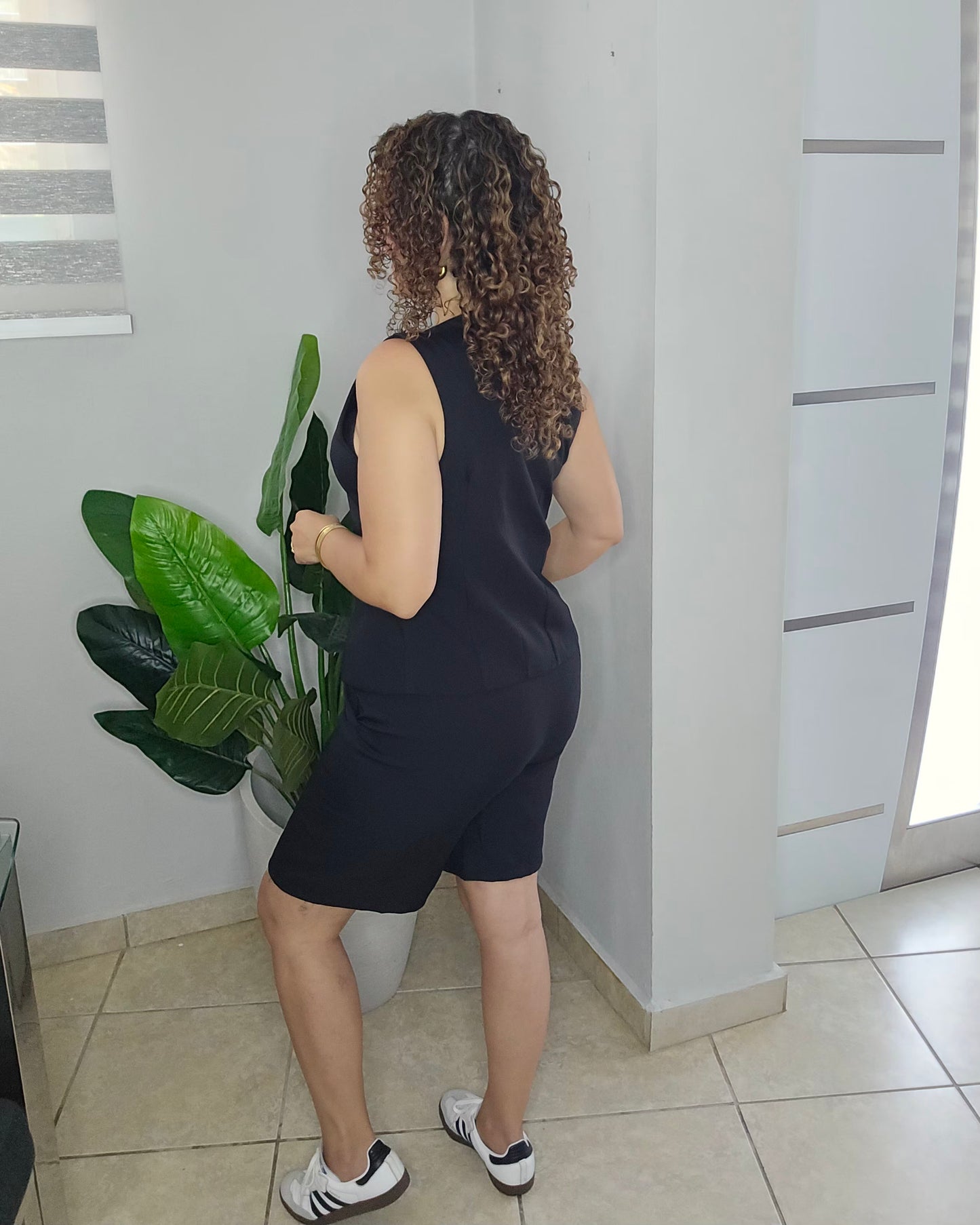 Golden Button Bermuda Set