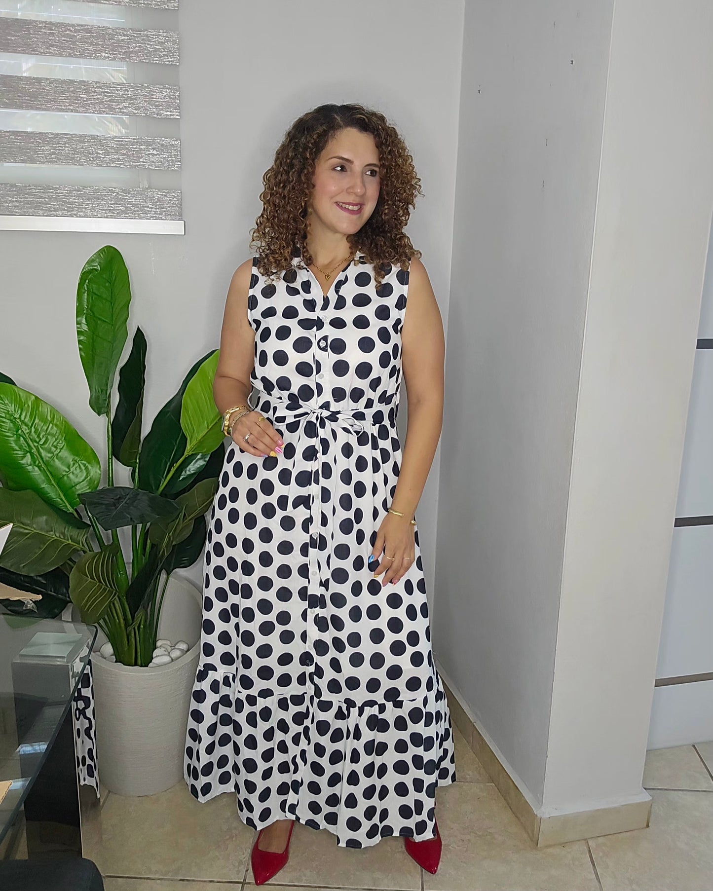 Polka Dots Maxi Dress