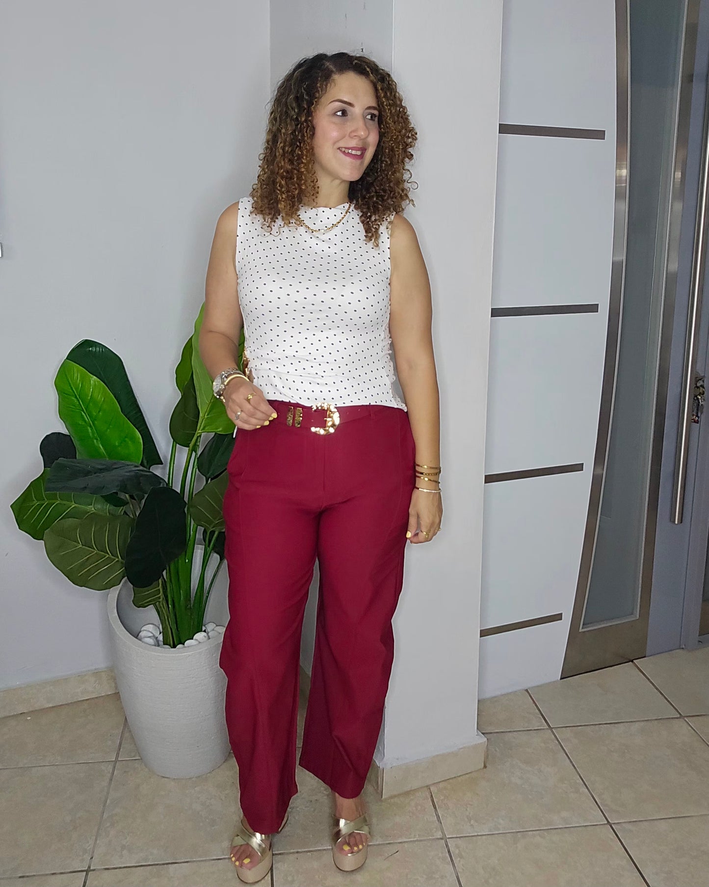 Analía Belted Barrel Pant