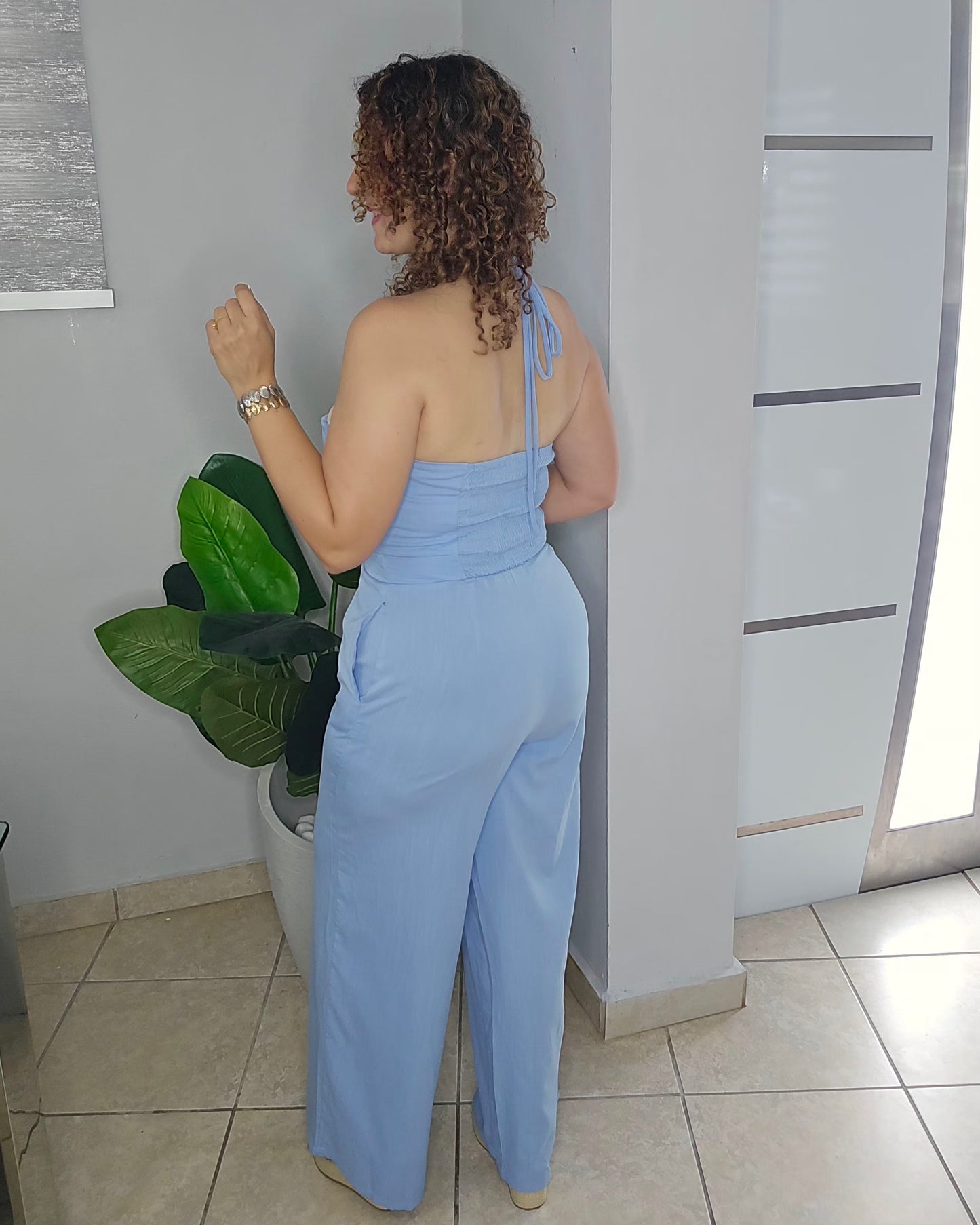 Serene tide halter jumpsuit