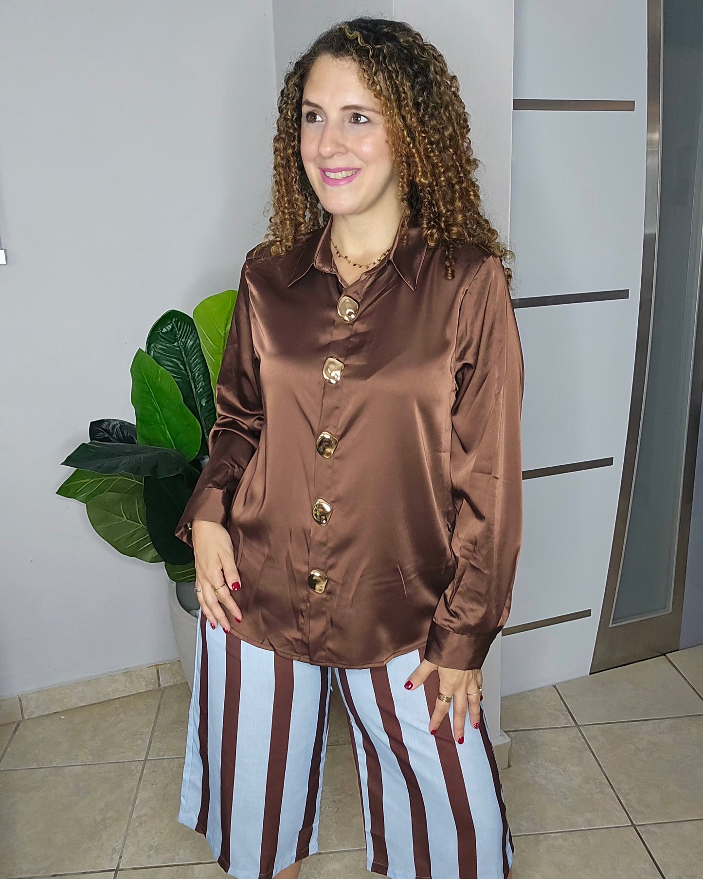 Celine Satin Blouse