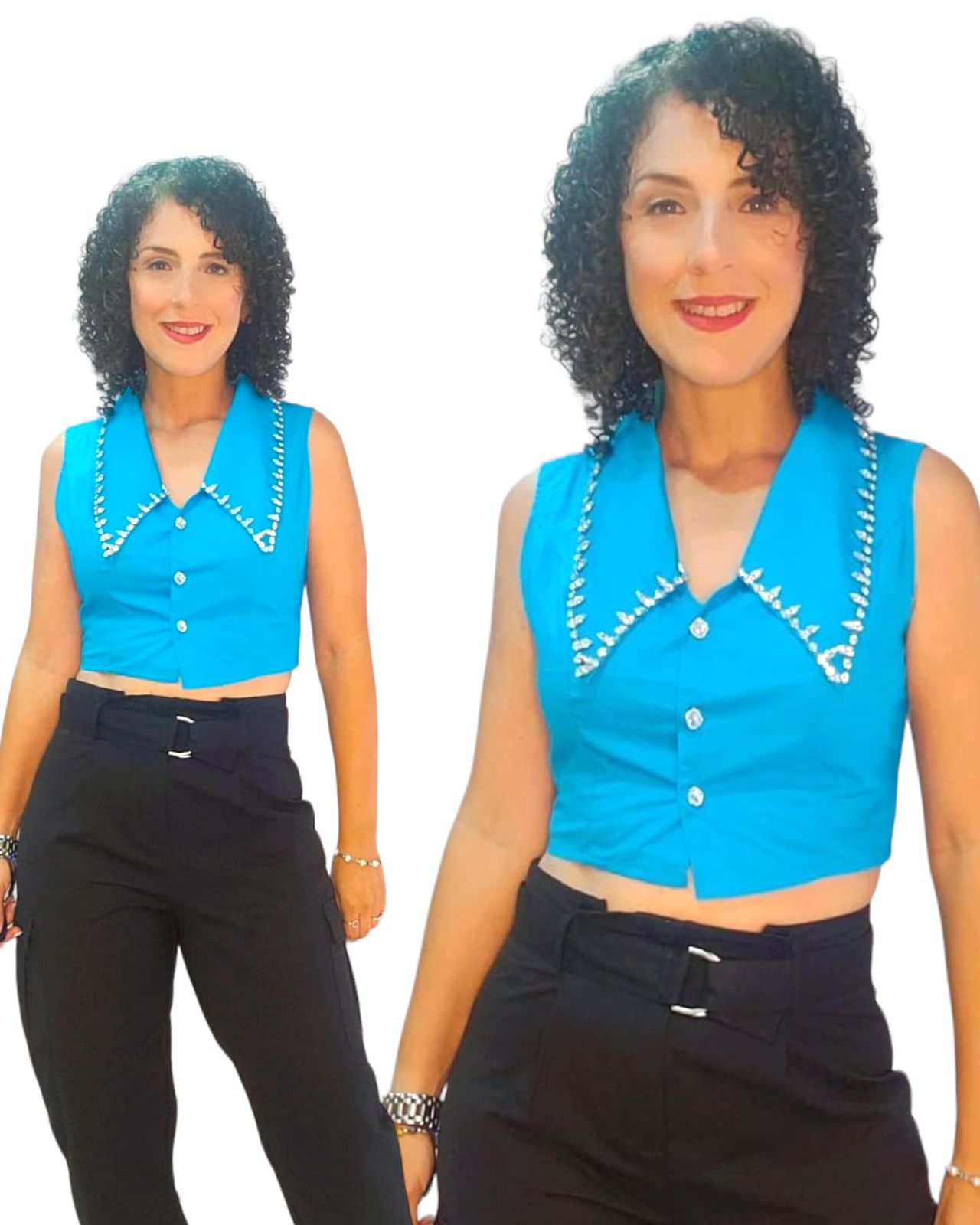 Embellished crop top