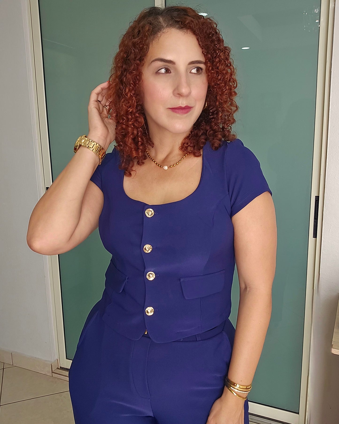 Royal office belted set