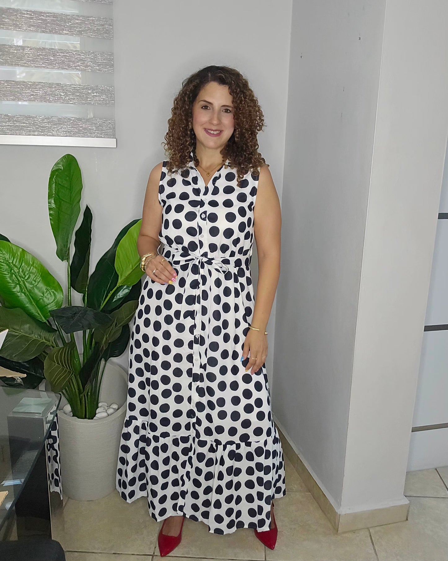 Polka Dots Maxi Dress