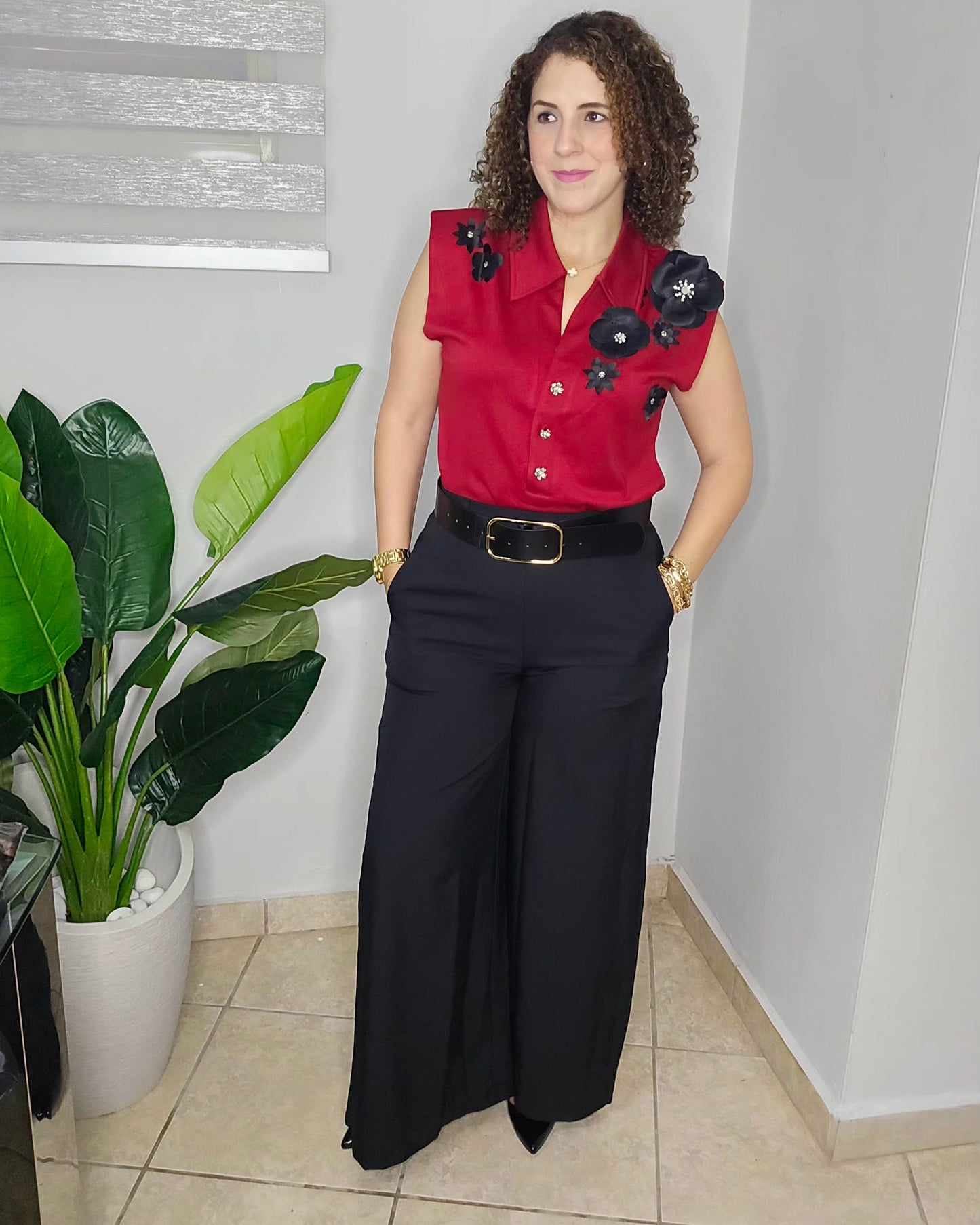 Imperial belted pant