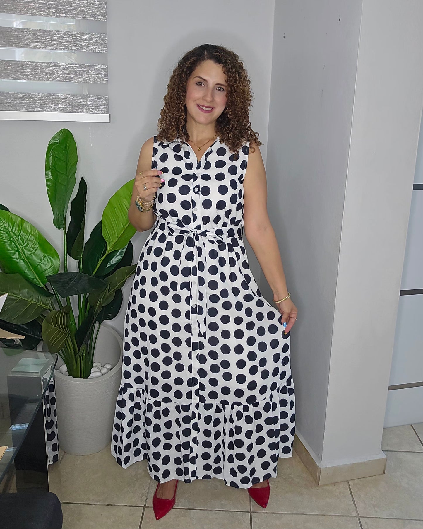 Polka Dots Maxi Dress