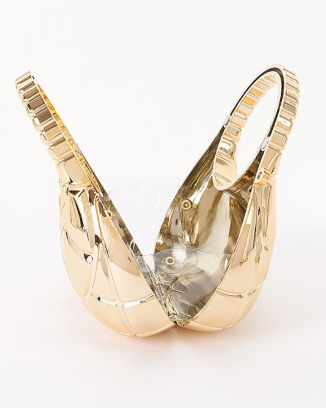 Acrylic Mini Clutch in gold