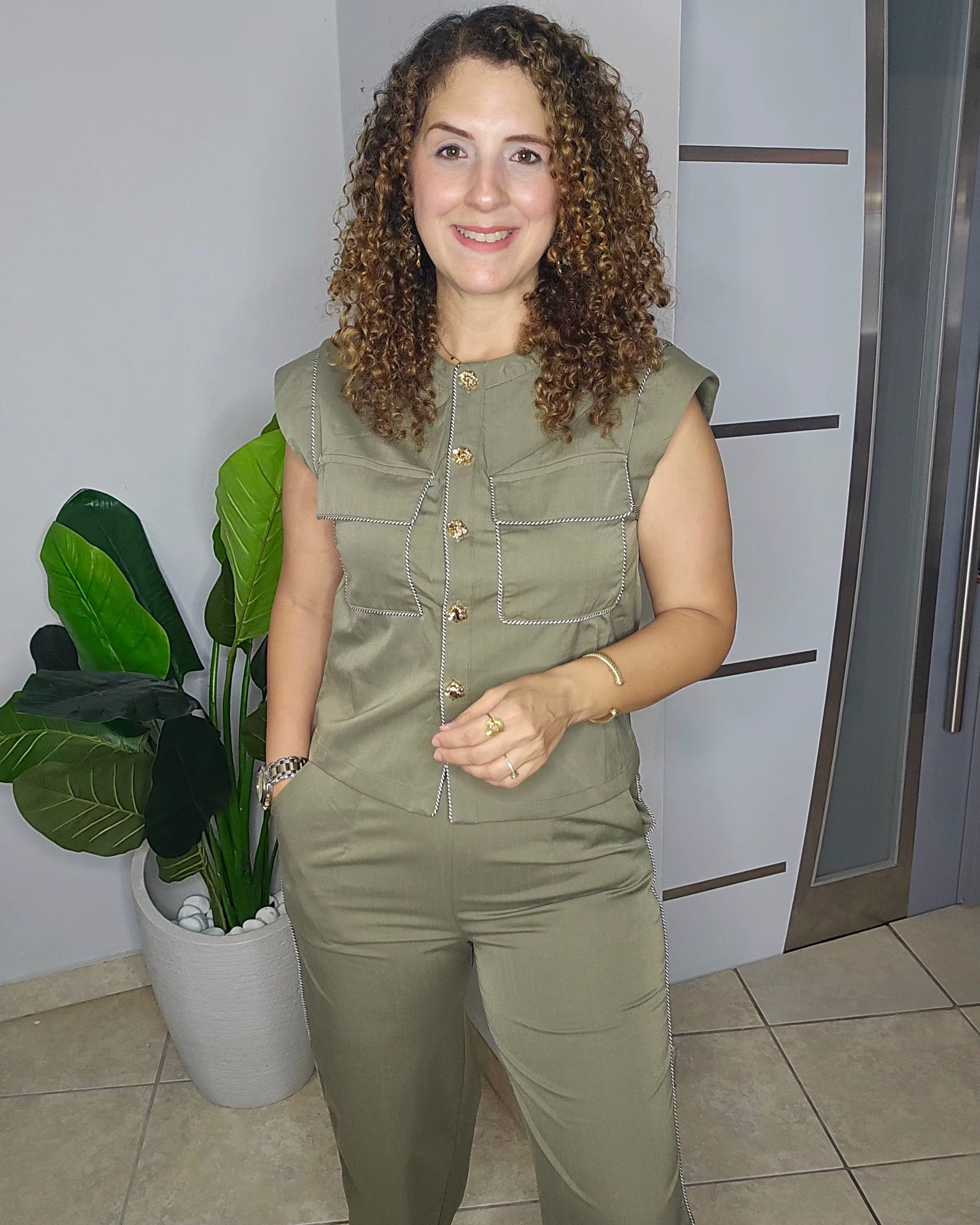 Evelyn Olive Set