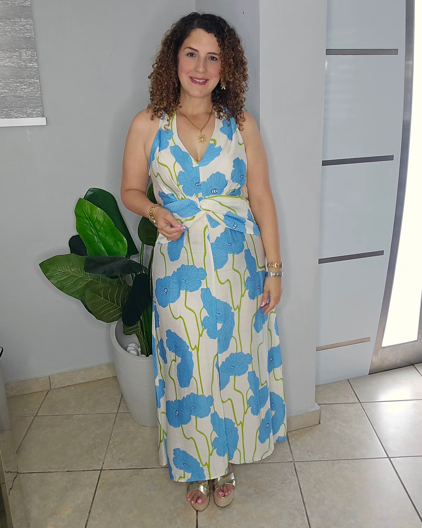Island Bloom maxi dress
