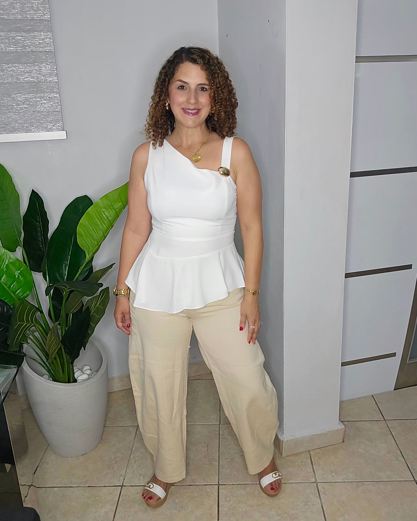Siena Cream Barrel Pants