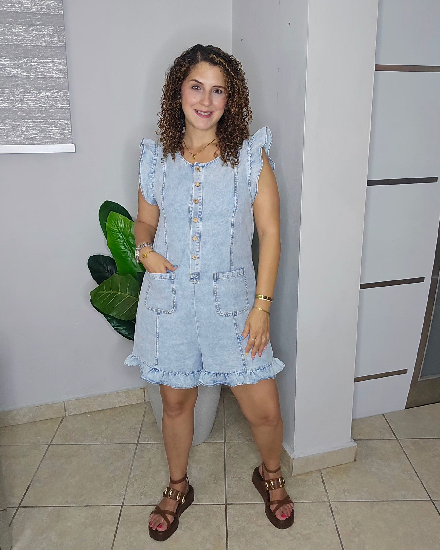 Mariana Denim Romper