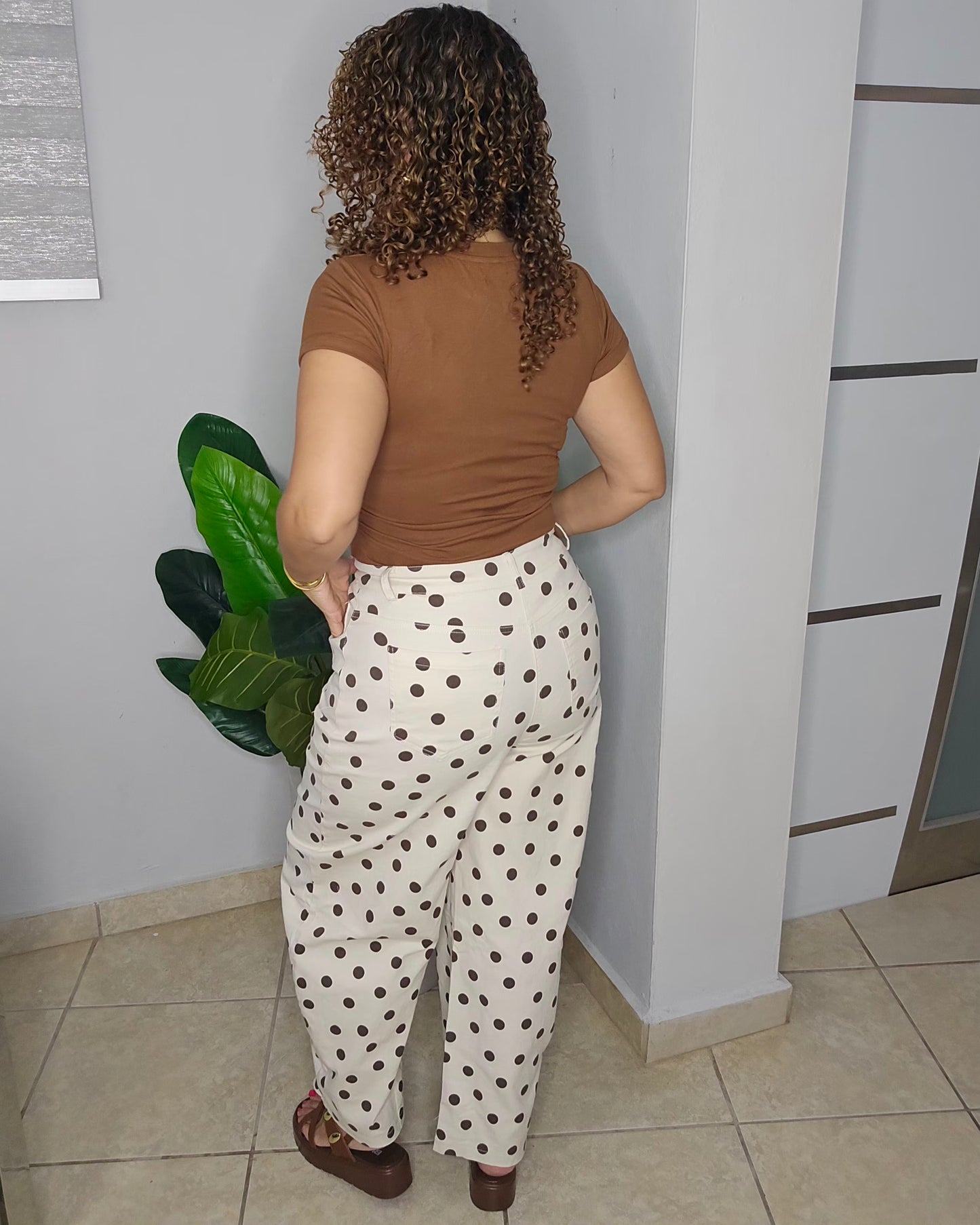 Polka Muse Barrel Jean – Cream