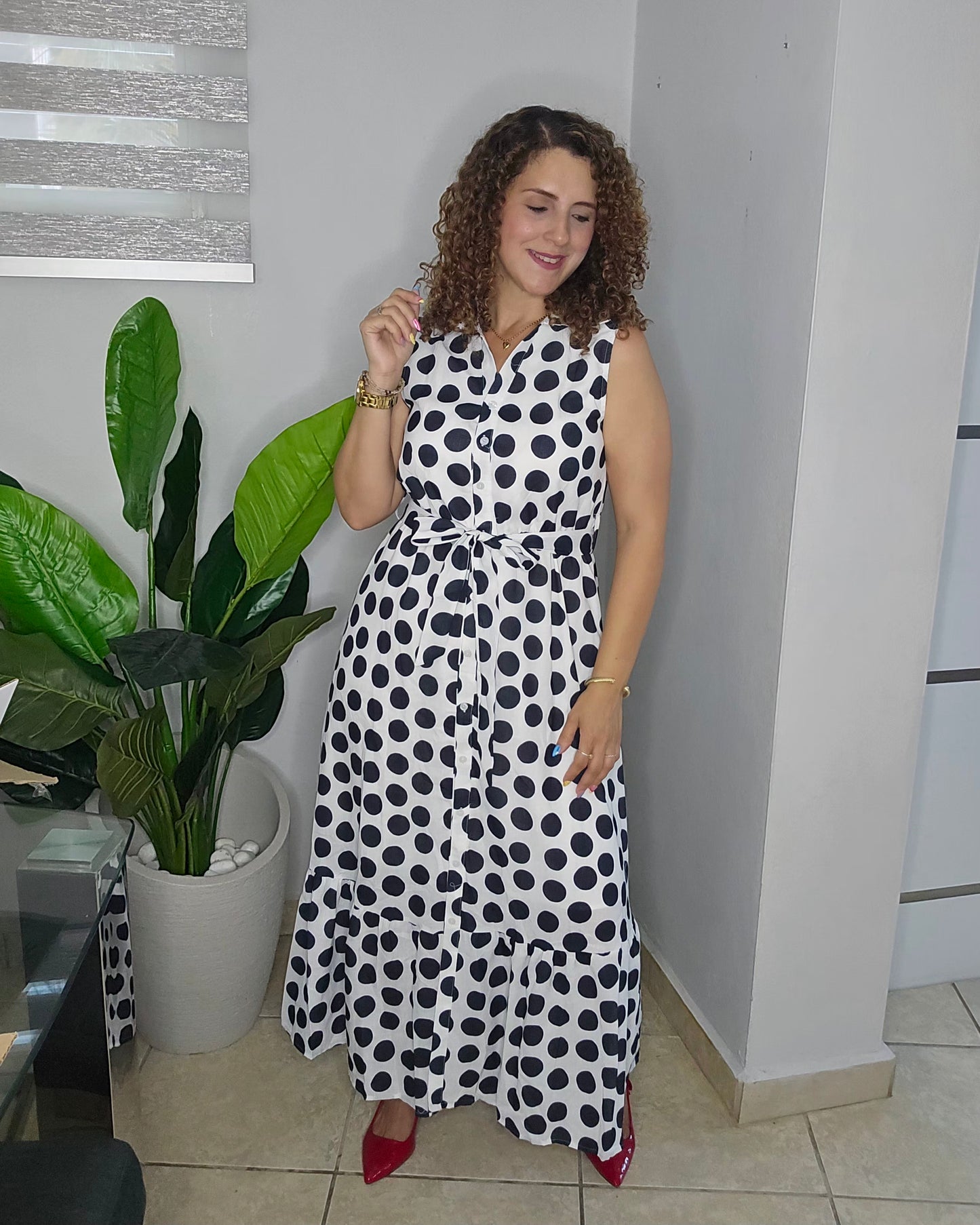 Polka Dots Maxi Dress