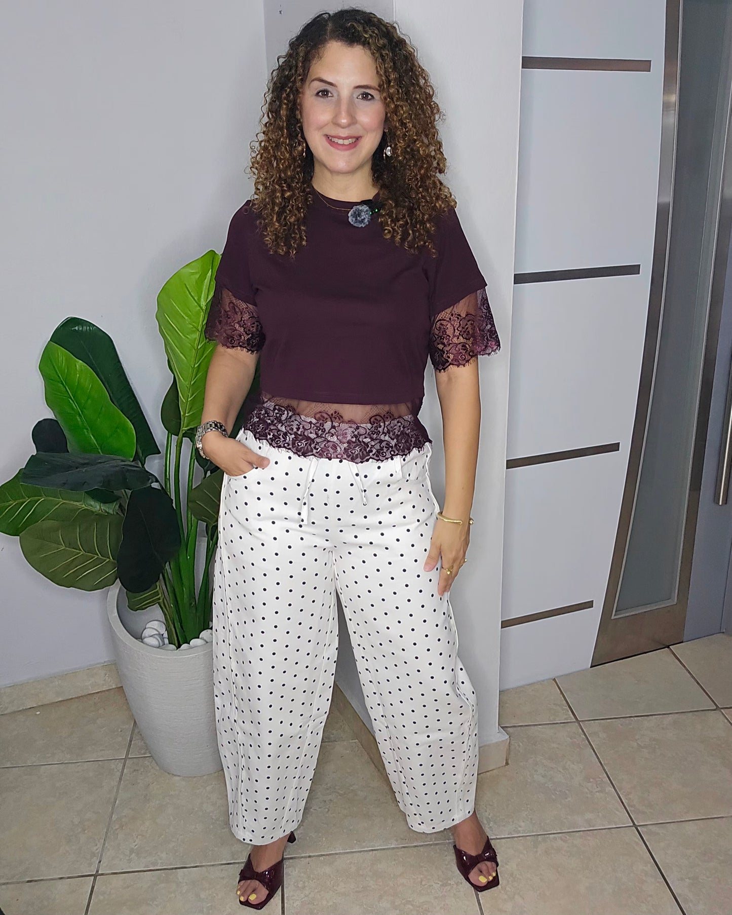 Ángela Polka Dots Barrel Pant