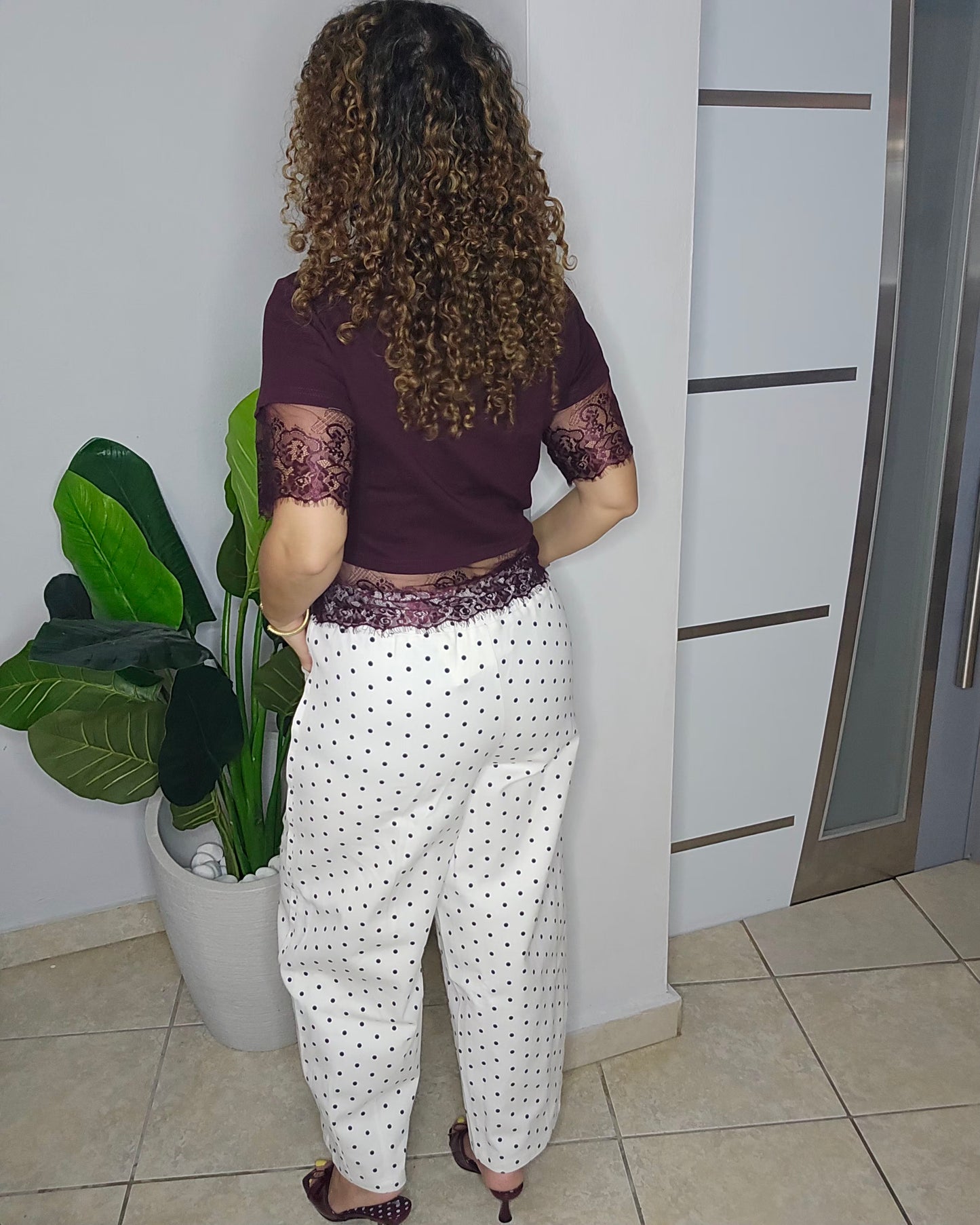 Ángela Polka Dots Barrel Pant