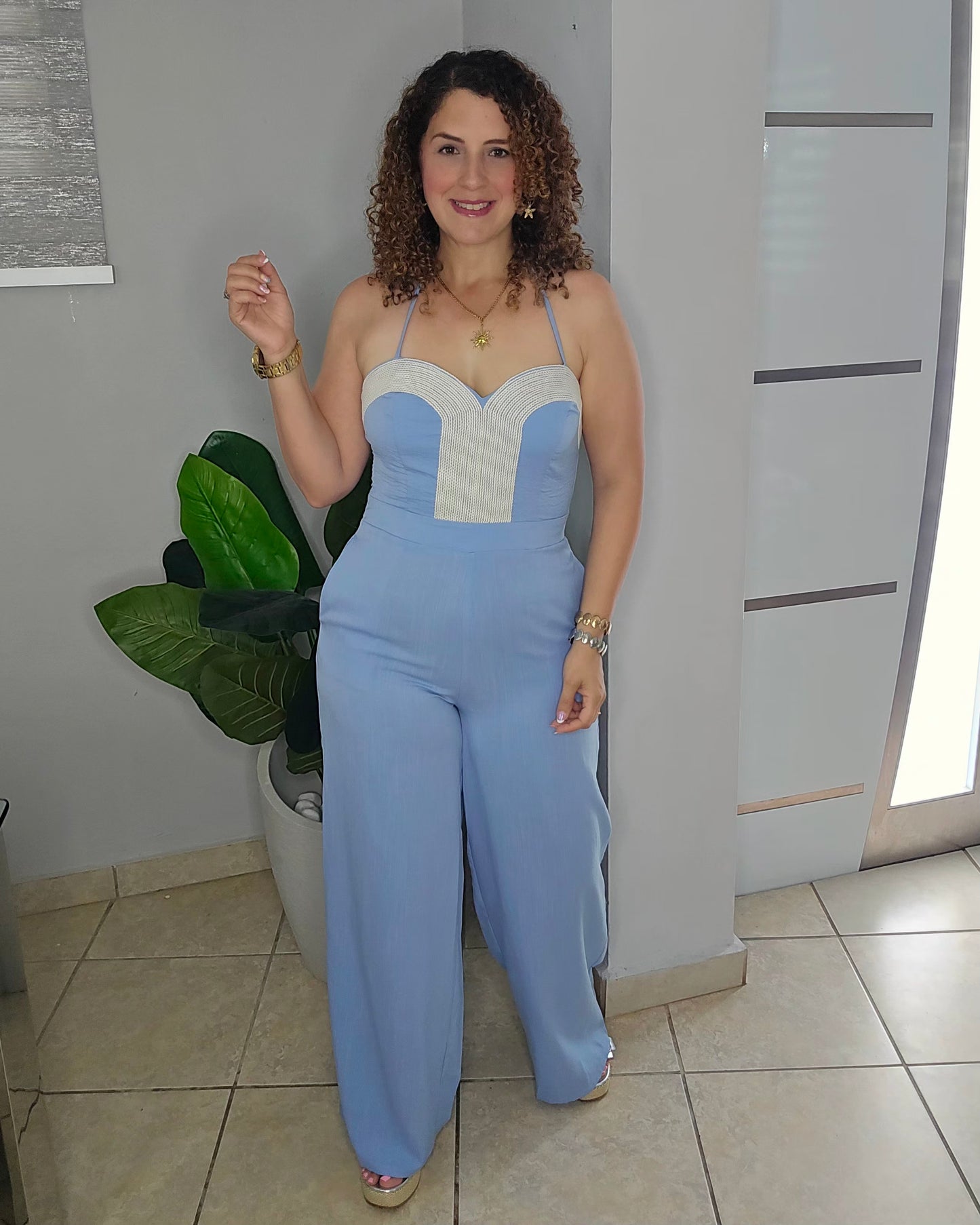 Serene tide halter jumpsuit