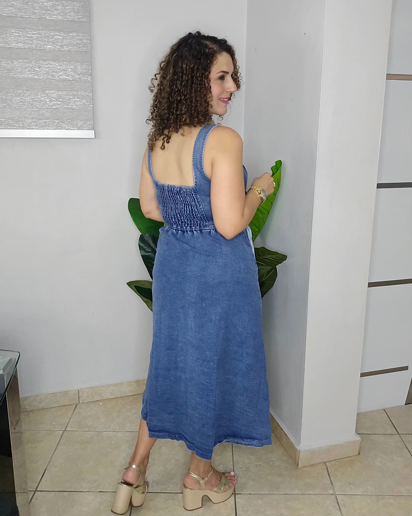 Essential Denim Midi Dress