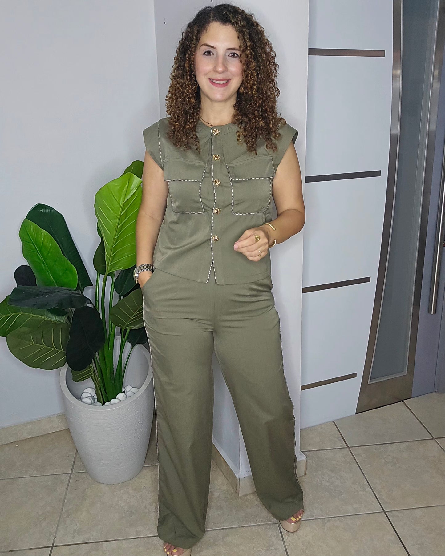 Evelyn Olive Set