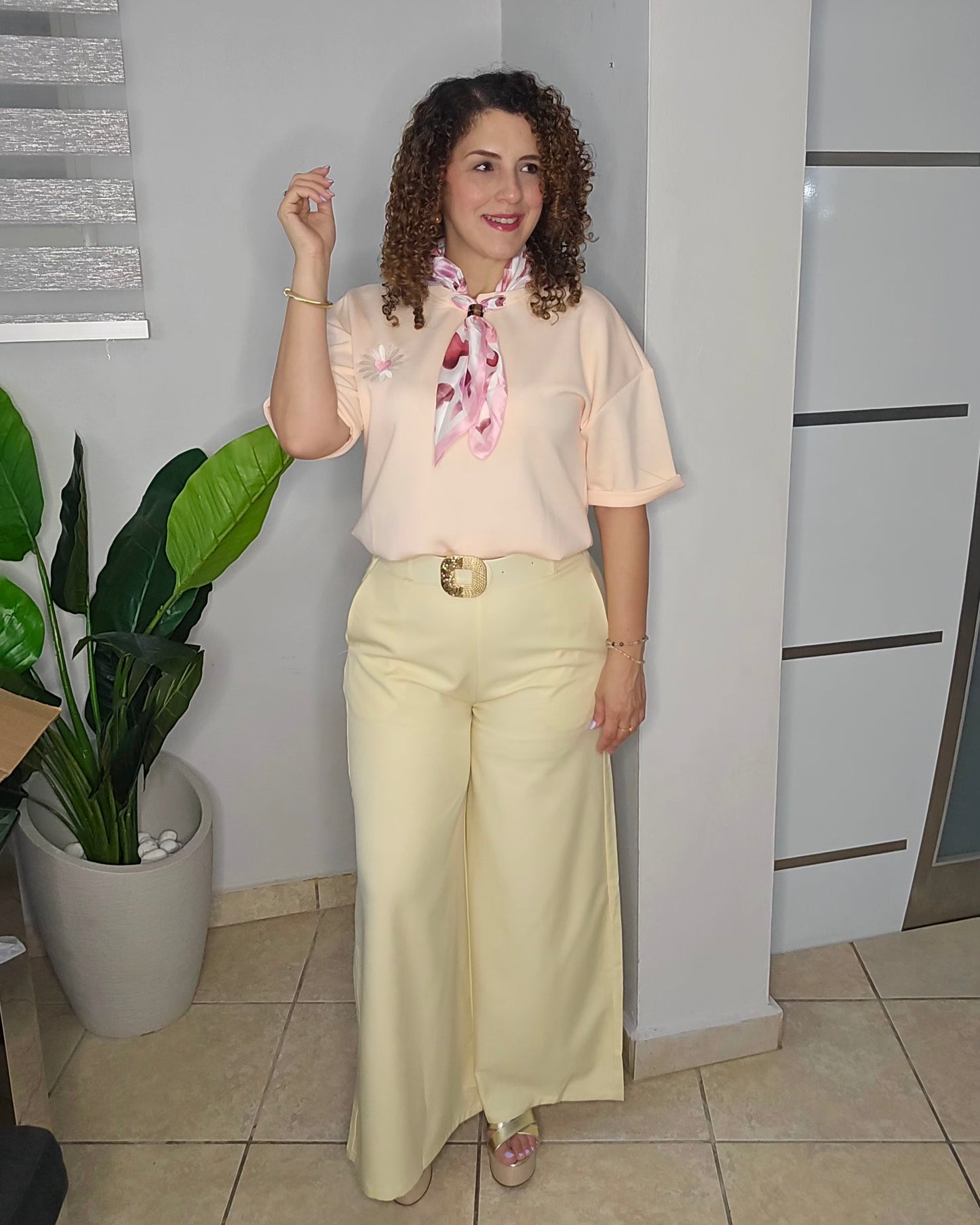 Soft sun belted pant