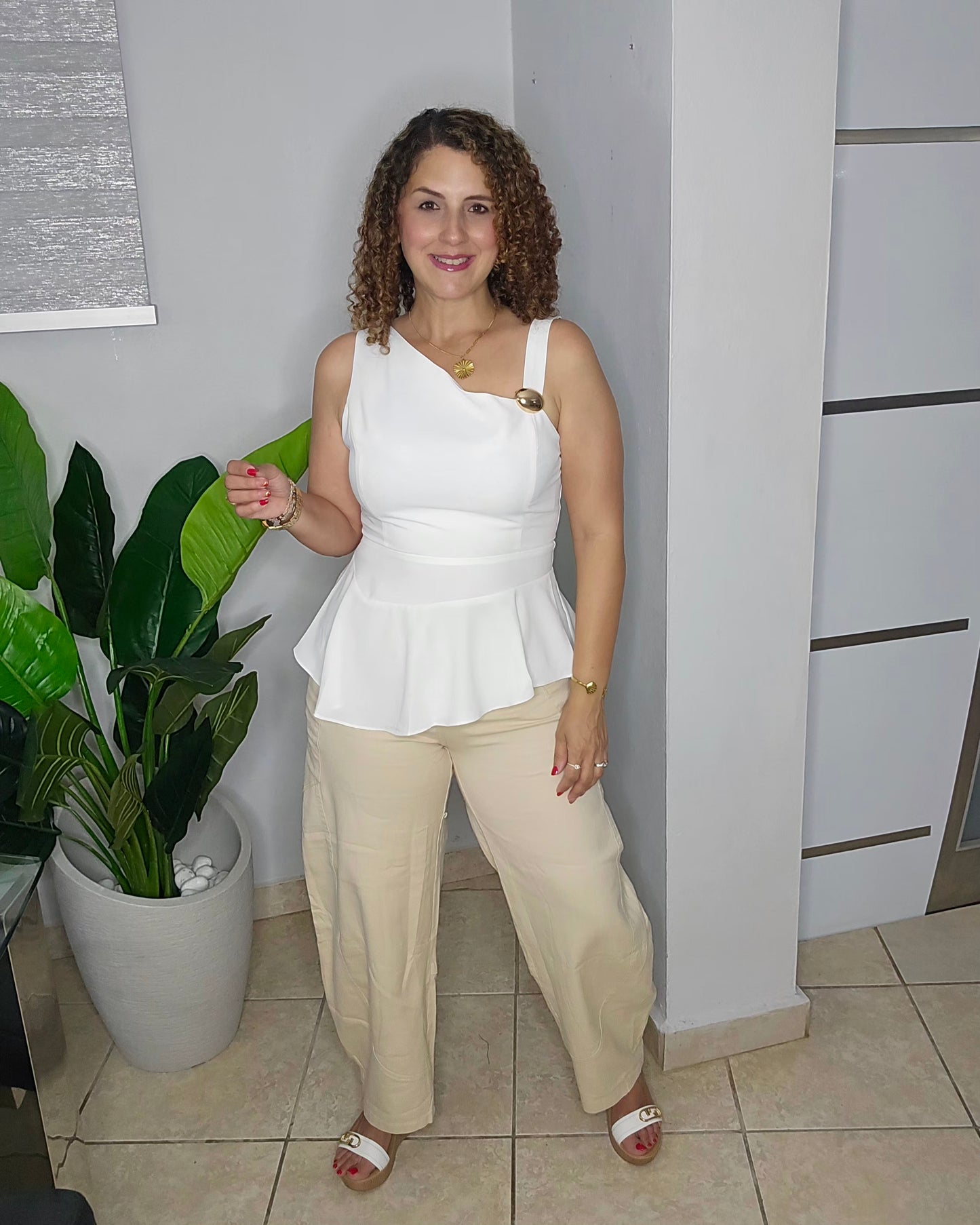 Siena Cream Barrel Pants