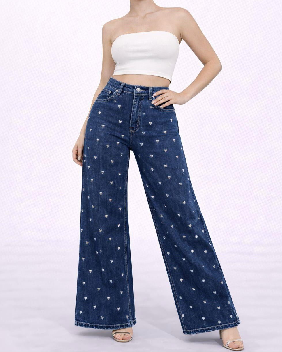 Sweetheart denim pants