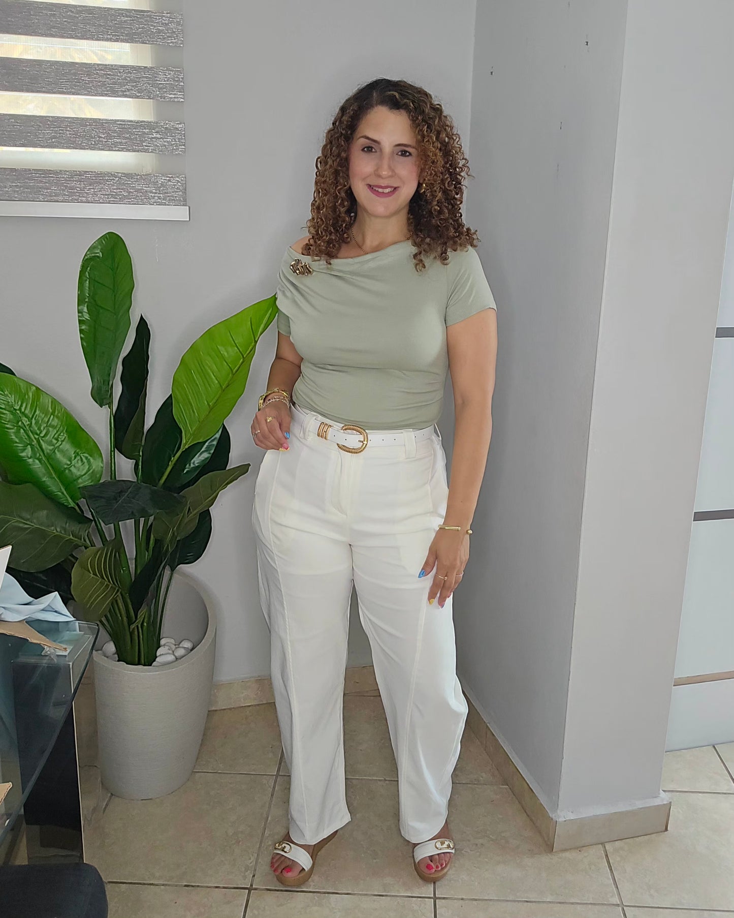 Golden Pin Sage Top