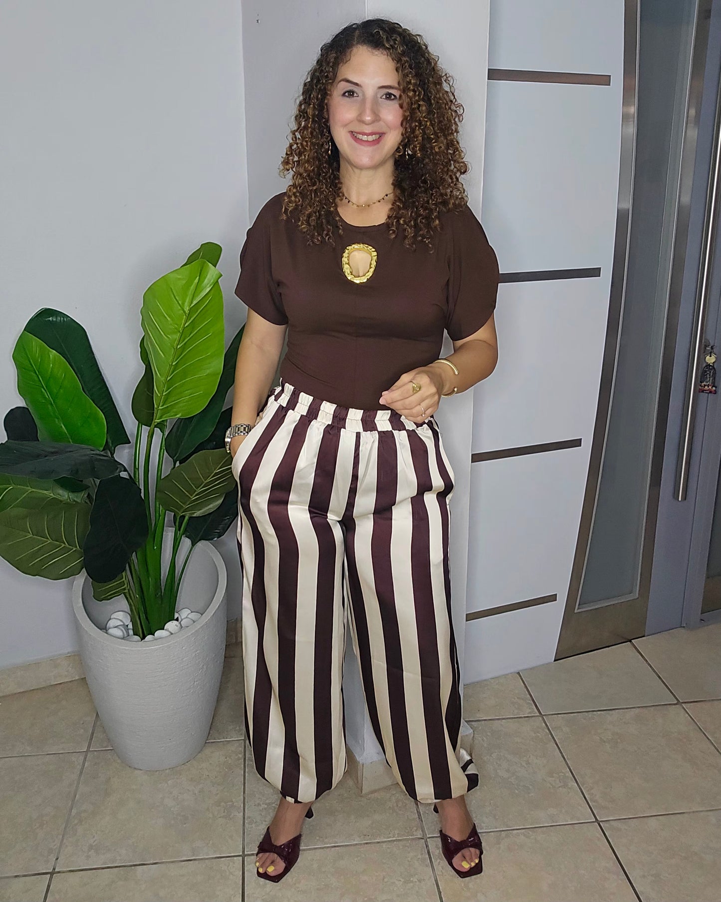 Magdalena Golden Detail Top