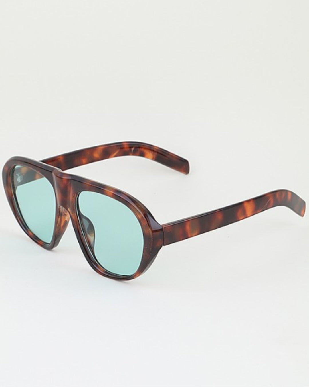 Bright Tinted Tortoise Straight Sunglasses