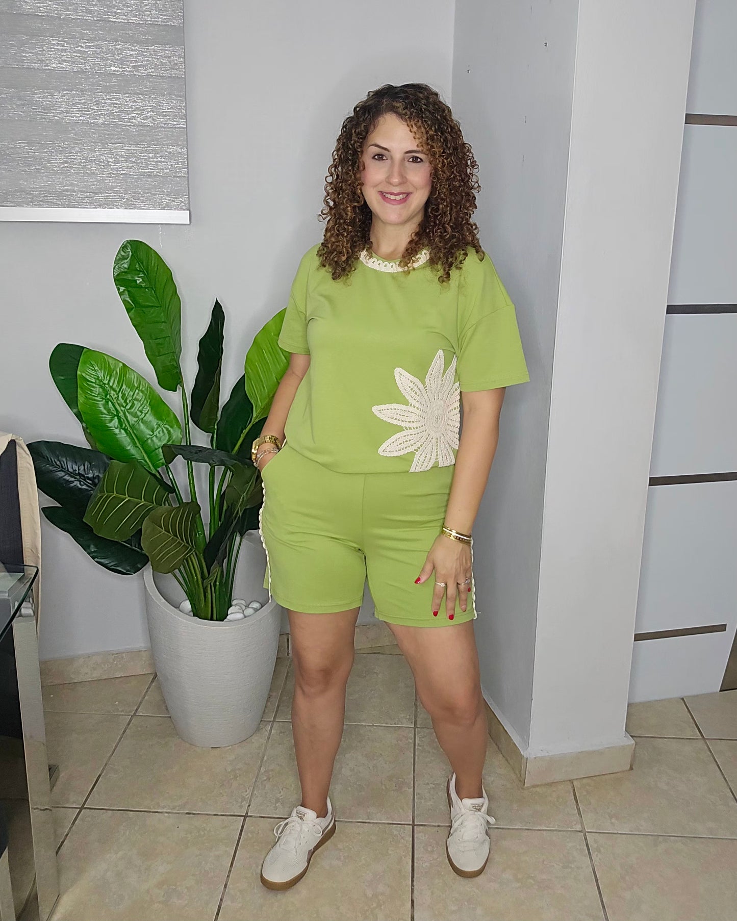 Tropical Blossom Short Set