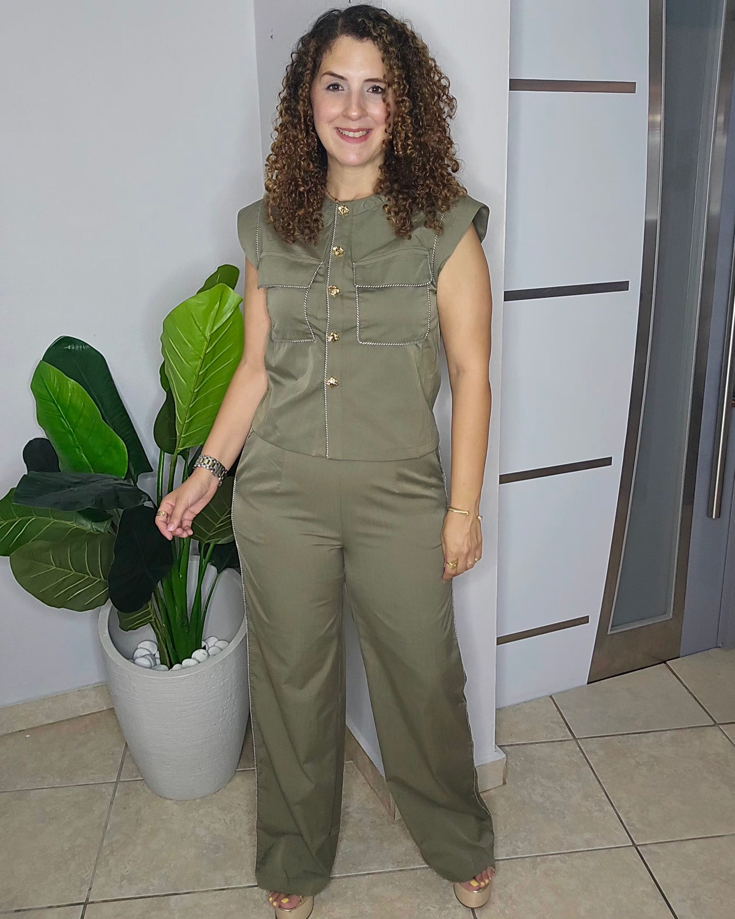 Evelyn Olive Set