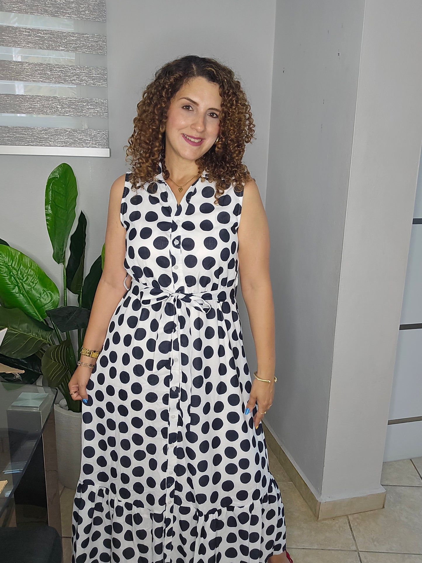 Polka Dots Maxi Dress